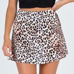 princess polly cheetah mini skirt